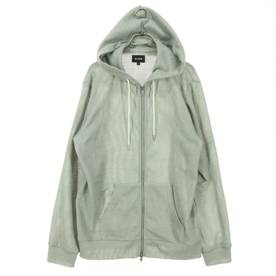 美品 BEAMS ビームス 長袖 ジップパーカー L グレー
