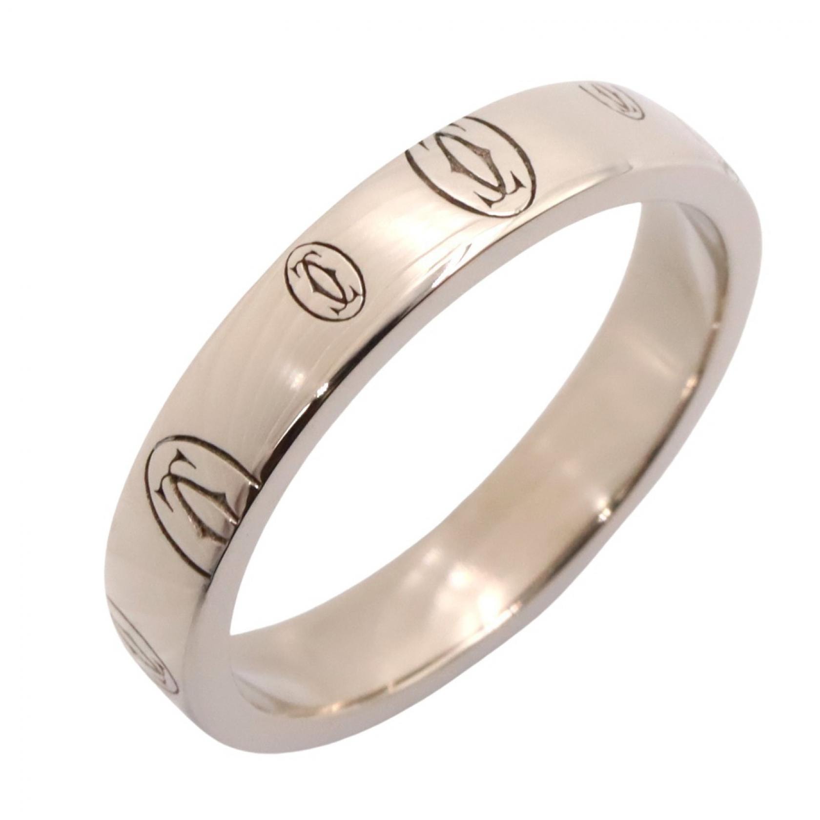 カルティエ CARTIER ハッピーバースデー リング リング・指輪 ジュエリー K18WG(ホワイトゴールド) メンズ レディース シルバー系 B4050953 【中古】