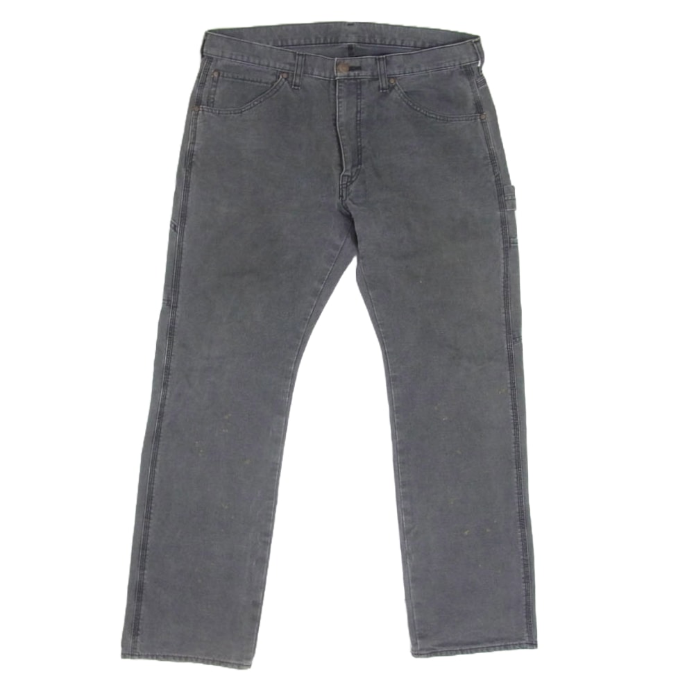 A BATHING APE アベイシングエイプ デニムパンツ 001PT0301002X BAPE FACE PAINTER PANTS フェイス プリント ペインター パンツ ブラック系 L【中古】