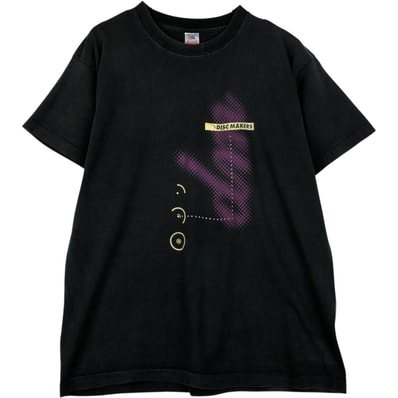 古着 90年代 フルーツオブザルーム FRUIT OF THE LOOM DISCMAKER アドバタイジングTシャツ USA製 メンズXL相当 ヴィンテージ/eaa623342