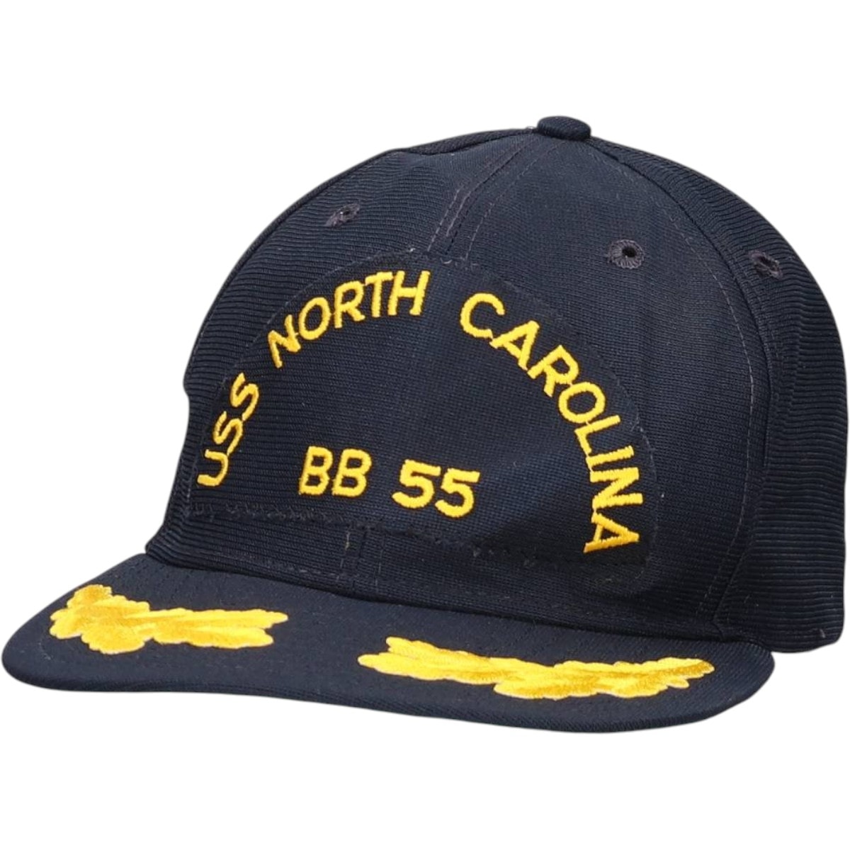 古着 70~80年代 ニューエラ NEW ERA DUPONT VISOR PRO MODEL USS NORTH CAROLINA BB-55 ベースボールキャップ 6パネルキャップ USA製 フリーサイズ相当 ヴィンテージ/gaa007433