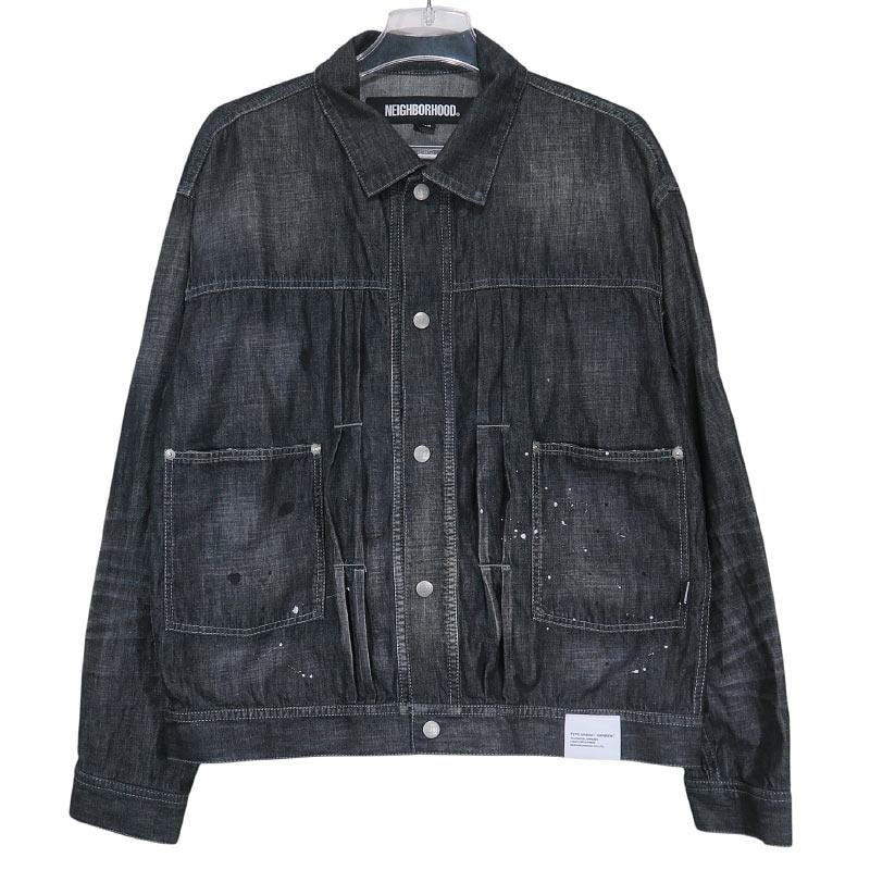 NEIGHBORHOOD Washed Lightweight Denim Jacket "Black"