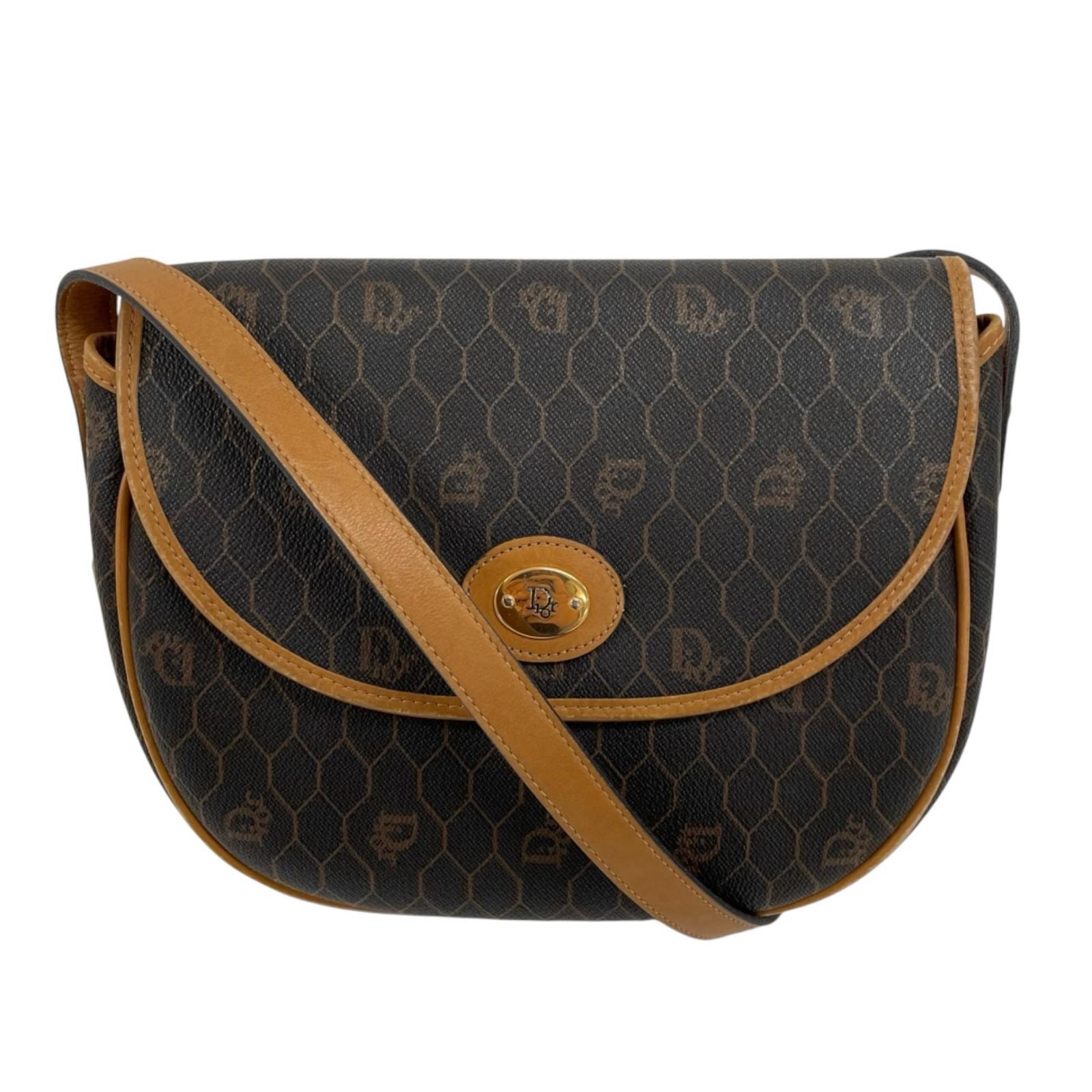 ディオールハニカム柄 フラップショルダーバッグ レディース