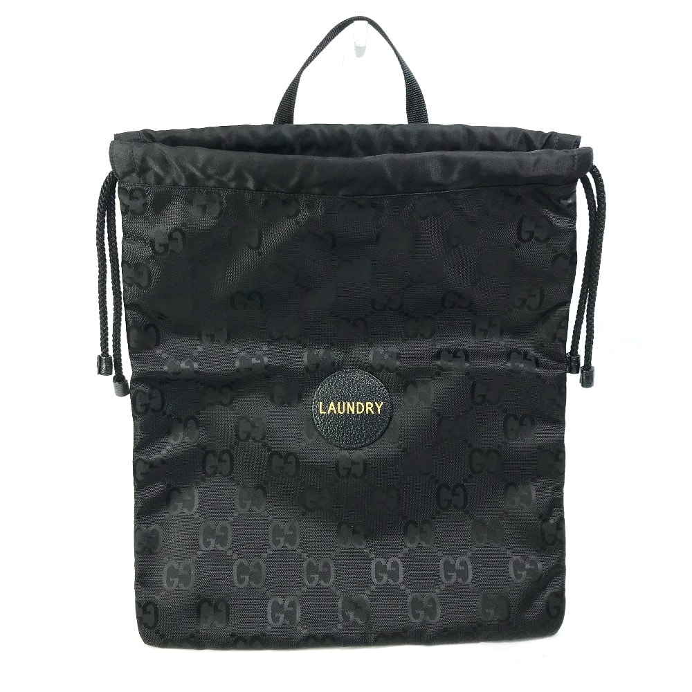 グッチ GUCCI ランドリーバッグ 674247 GG オフザグリッド Off the Grid ハンドバッグ ナイロン ブラック 未使用