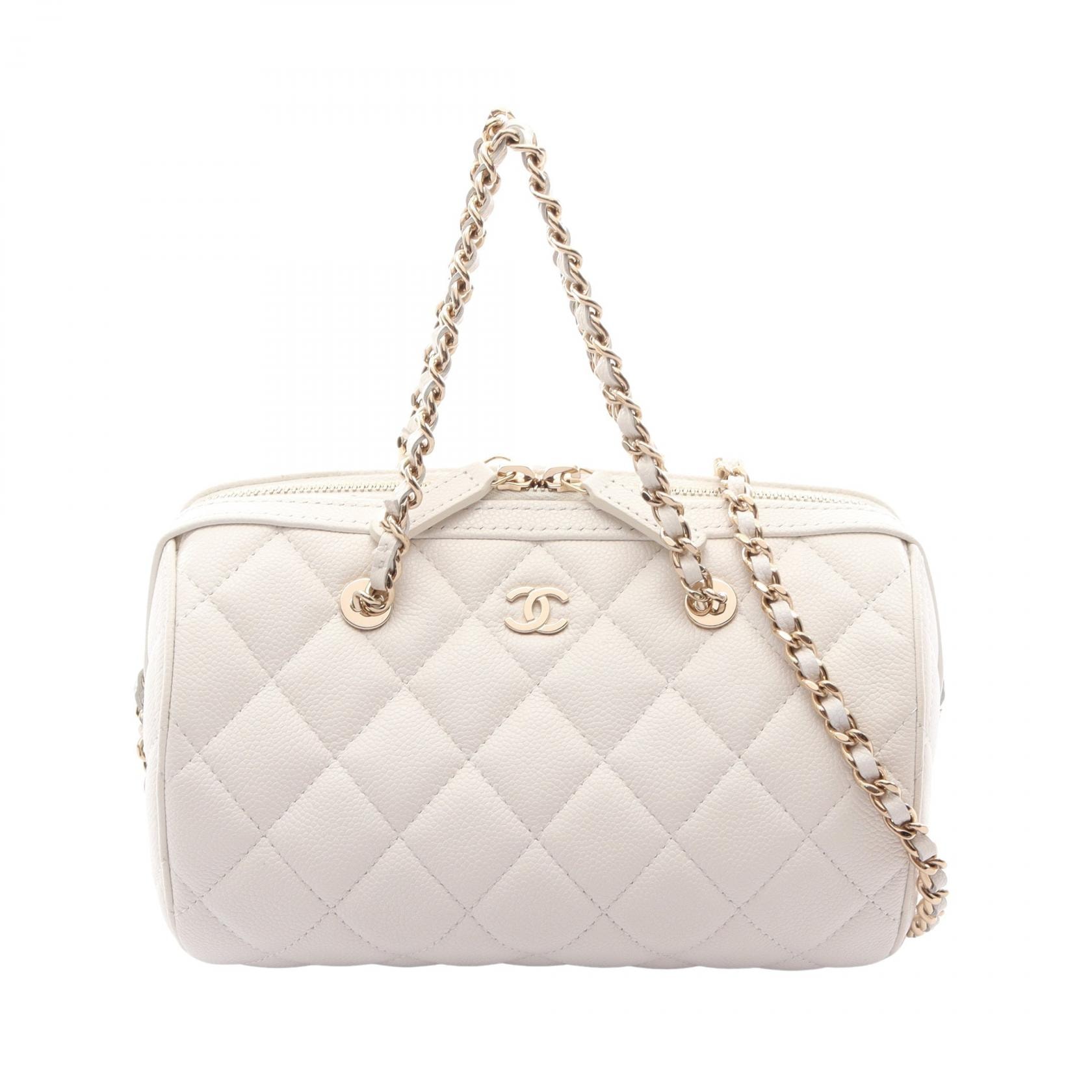 シャネル CHANEL マトラッセ 2WAY ショルダーバッグ バッグ キャビアスキン(グレインドカーフ) レディース ホワイト系 AP4474 【中古】