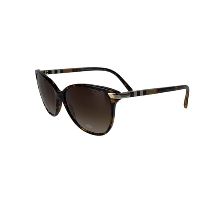 美品 BURBERRY バーバリー チェック柄 マーブル柄 ブラウン ゴールド 男女兼用 ウェリントン 1-0294265 【中古】