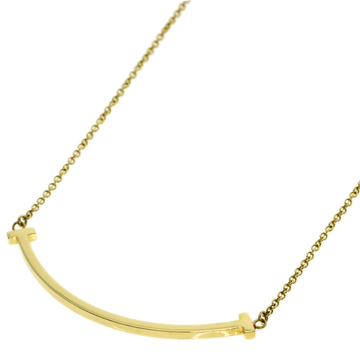 TIFFANY&Co. ティファニー Tスマイル スモール ネックレス K18YG レディース [中古]