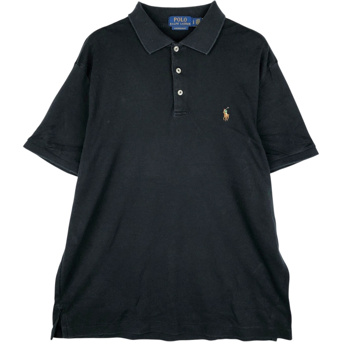 古着 ラルフローレン Ralph Lauren POLO RALPH LAUREN CUSTOM SLIM FIT 半袖 ポロシャツ メンズL相当/eaa620978