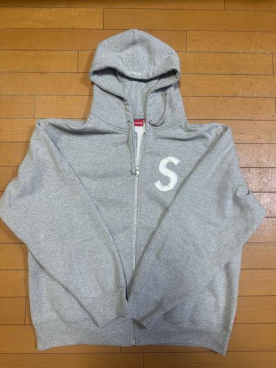 Supreme S Logo Zip Up Hooded Sweatshirt "Heather Grey" (23FW)
