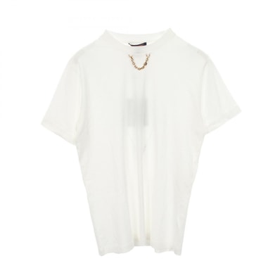 ルイ・ヴィトン LOUIS VUITTON チェーンディテール 半袖Tシャツ 衣料品 トップス コットン メンズ ホワイト系 【中古】