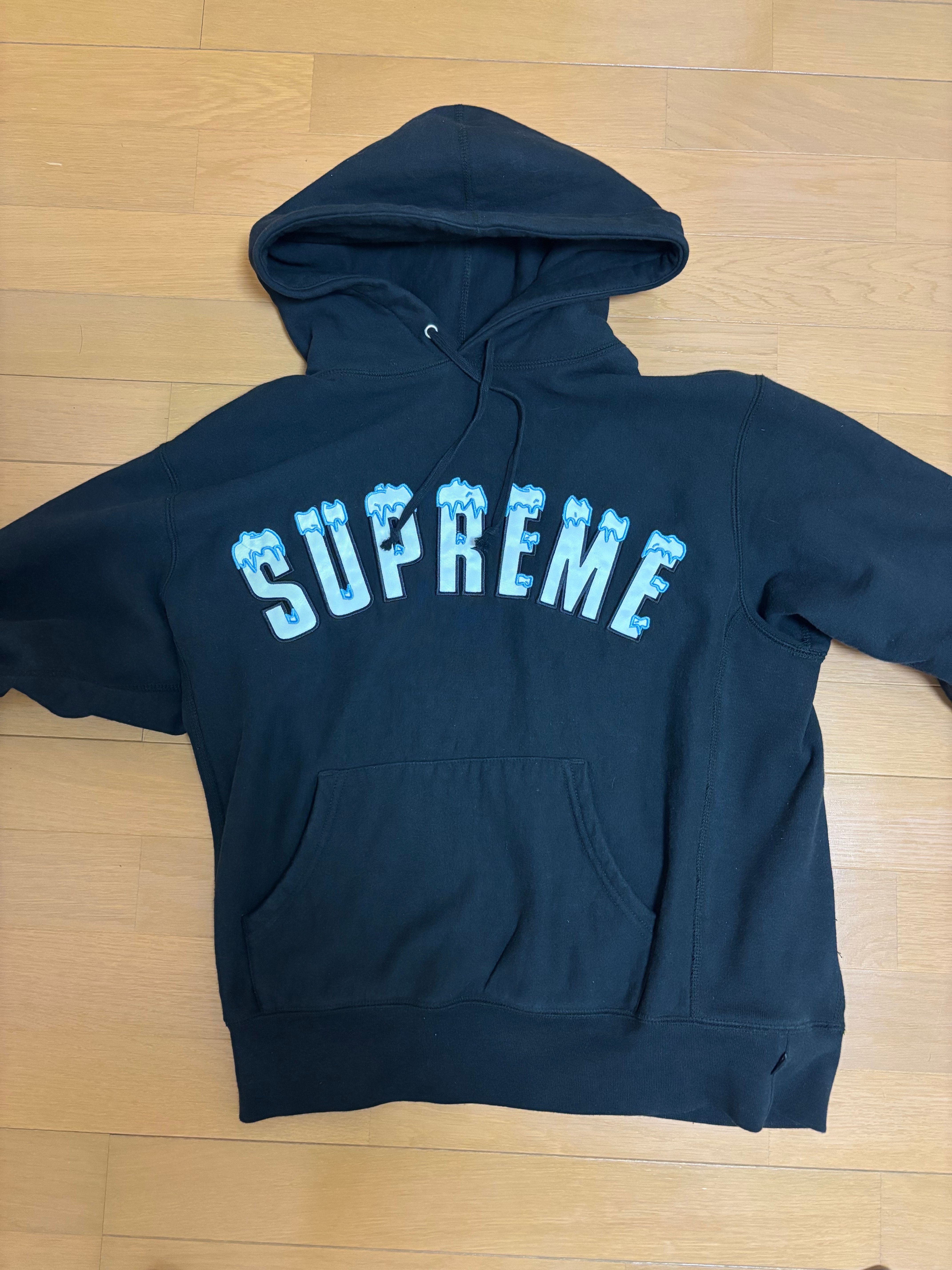 Supreme Icy Arc Hooded Sweatshirt "Black"