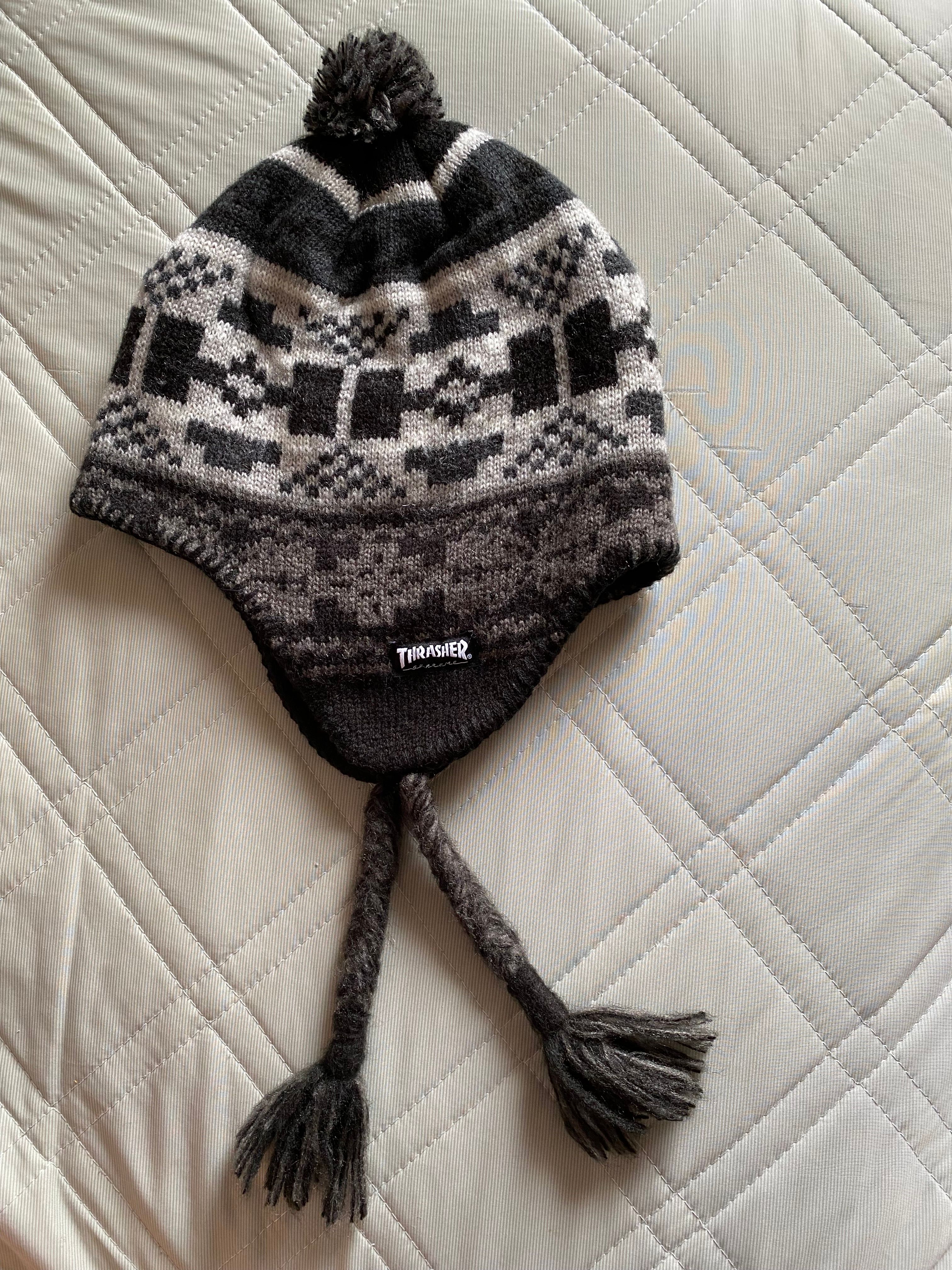 Supreme x Thrasher Earflap Beanie 