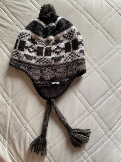 Supreme x Thrasher Earflap Beanie "Black"