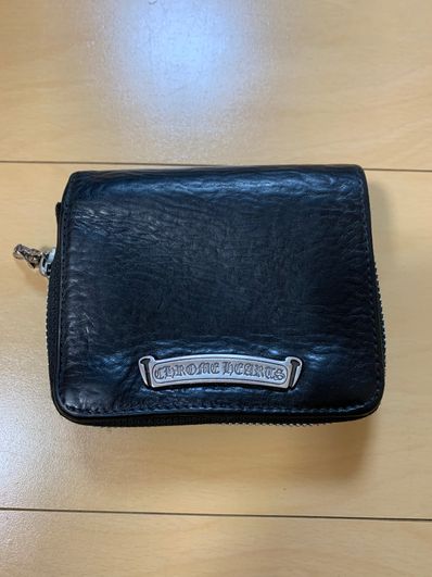 Chrome Hearts Square Zipville Wallet / Leather "Black"