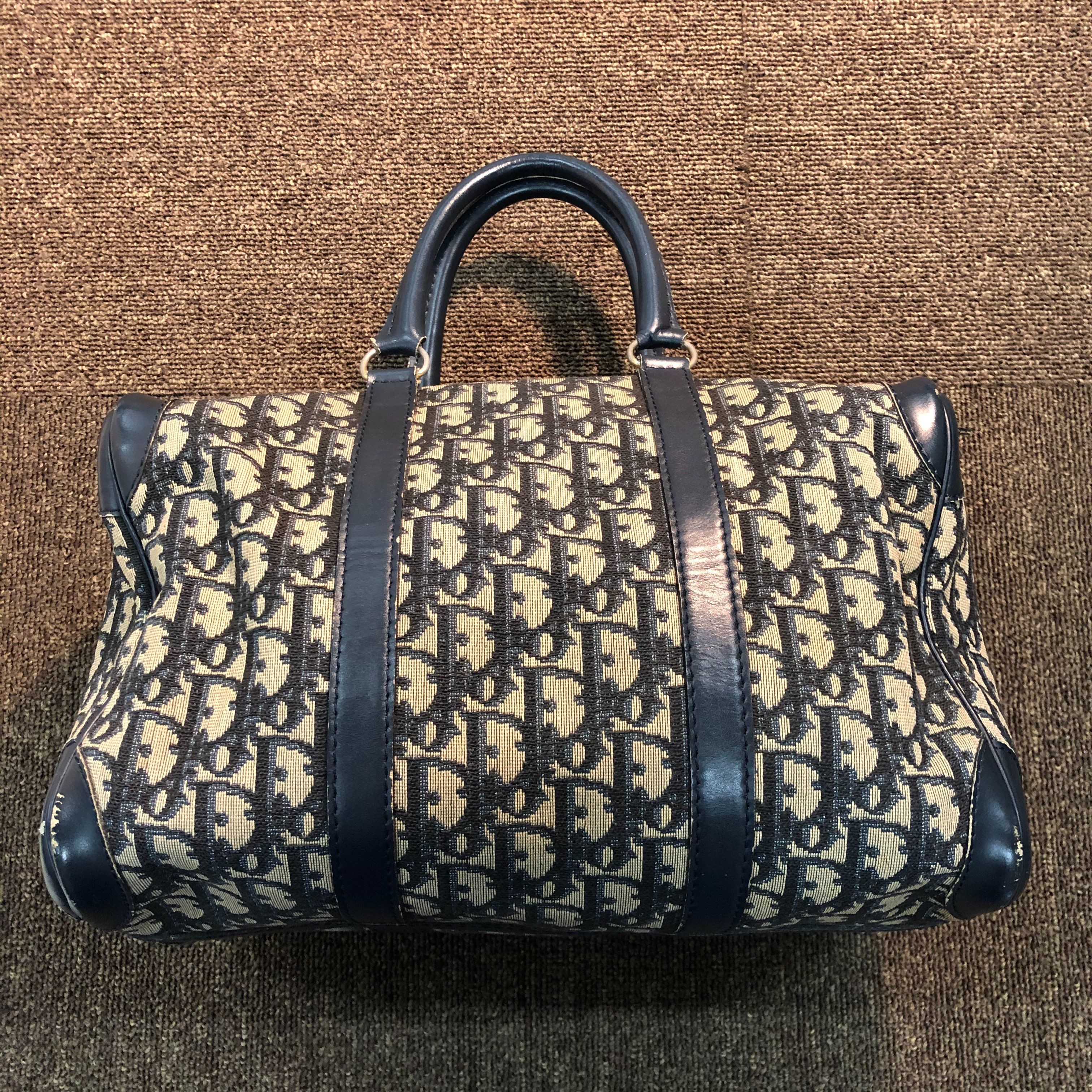 Dior Trotter Mini Boston Handle Bag "Navy"