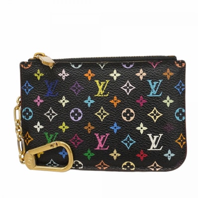 ★SALE【6db1183】ルイヴィトン コインケース モノグラム・マルチカラー ポシェットクレ M60279 ノワール ヴィオレ【中古】レディース