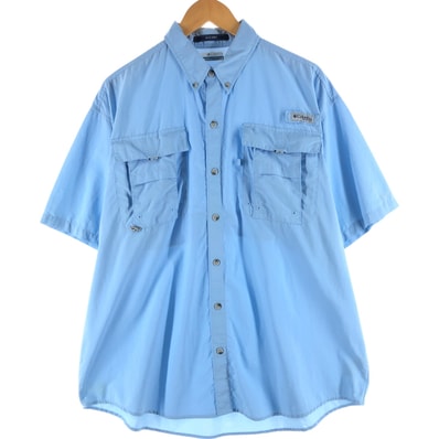 古着 コロンビア Columbia PFG BAHAMA ボタンダウン 半袖 フィッシングシャツ メンズL相当/eaa558359