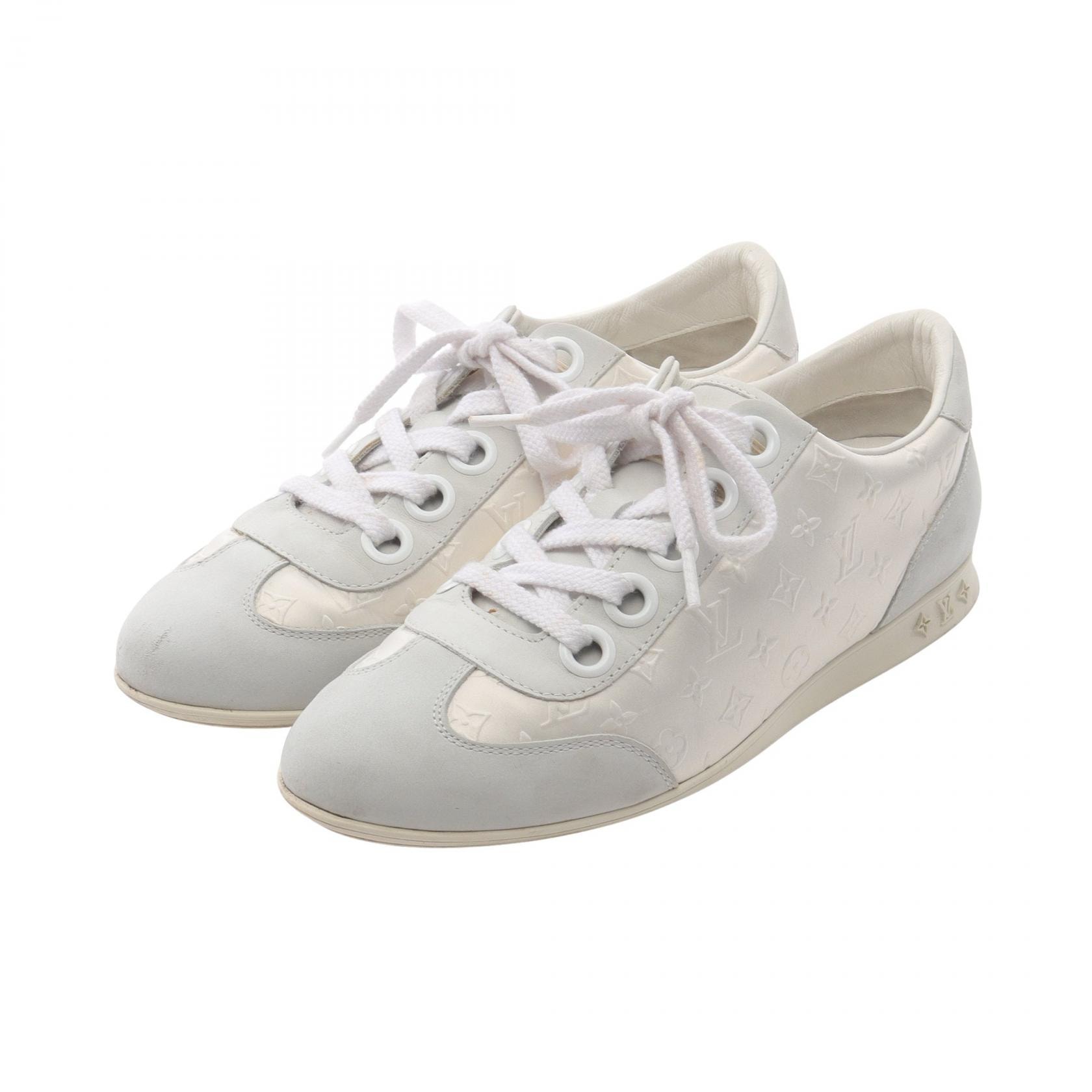 ルイ・ヴィトン LOUIS VUITTON モノグラム スニーカー 靴 ファブリック レディース ホワイト系 / グレー系 【中古】