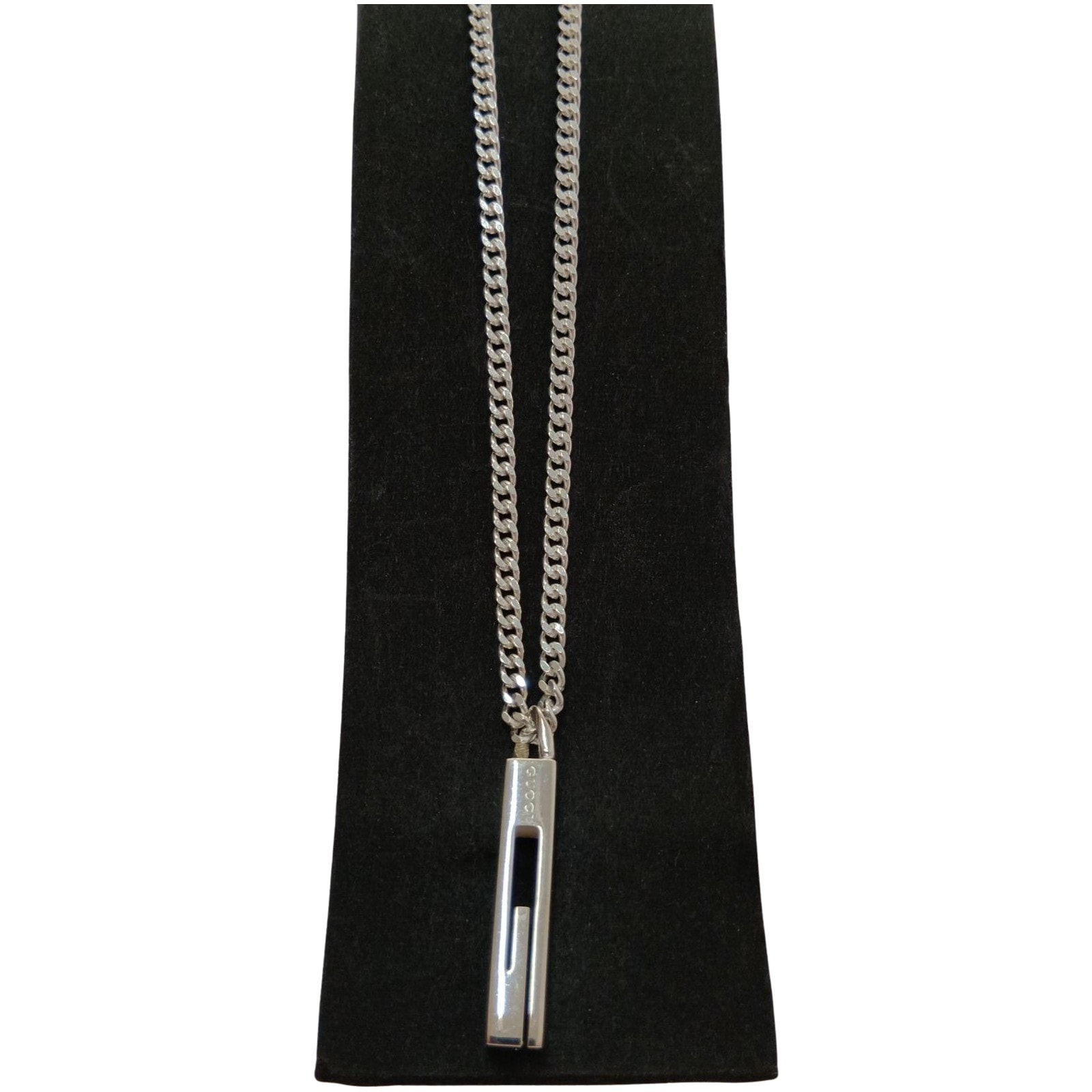 □□GUCCI グッチ ネックレス Gモチーフ シルバー