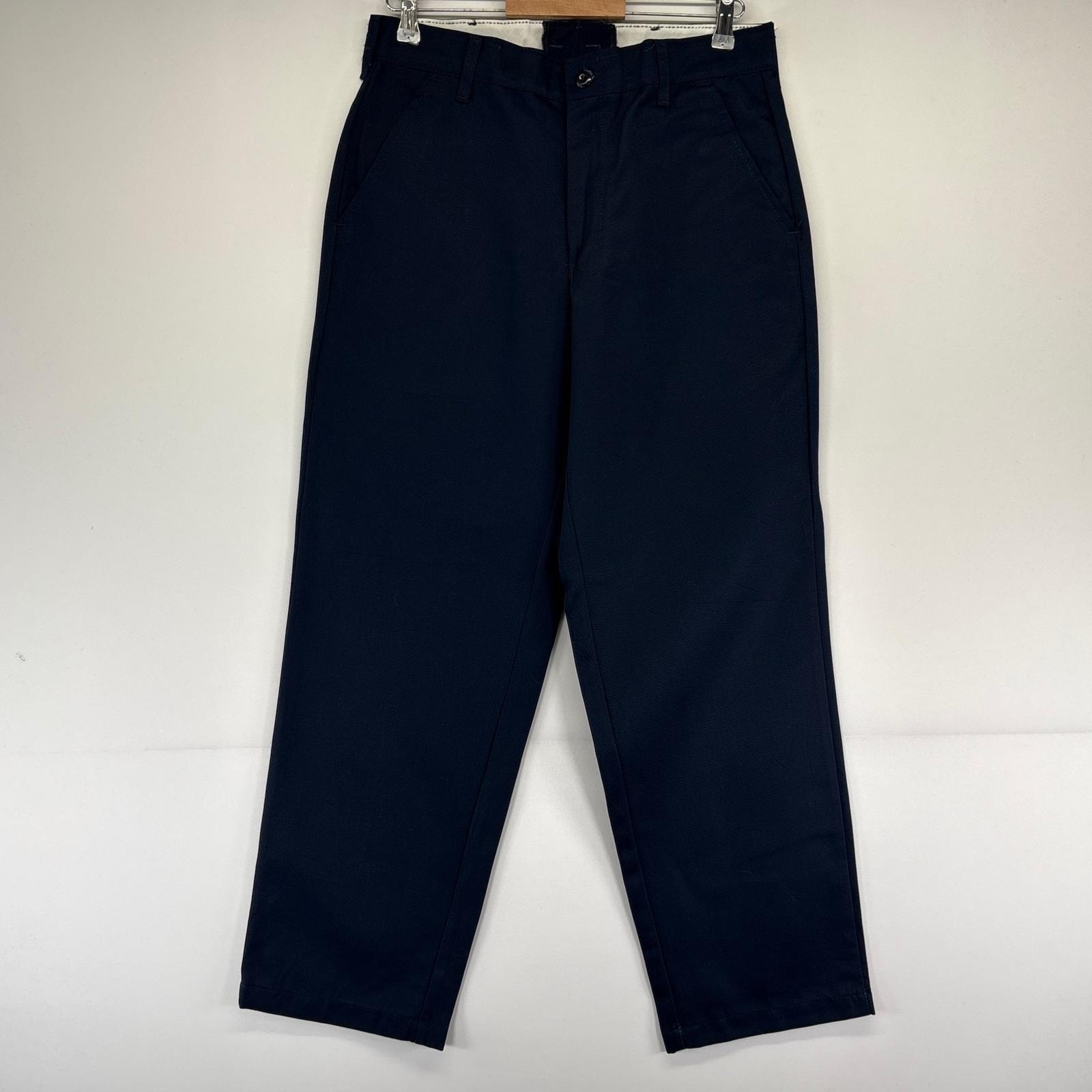 古着 レッドキャップ RED KAP パンツ ワークパンツ チノパン ワンポイントロゴ W32×L37  ネイビー系 メンズ