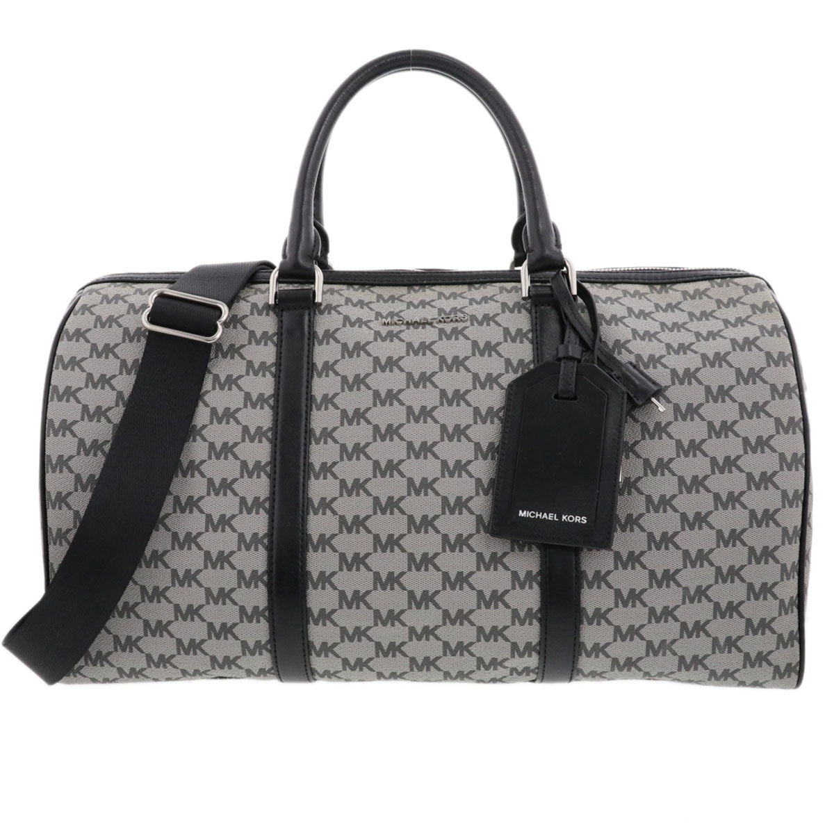 Michael Kors マイケルコース MKシグネチャー ボストンバッグ コーティングキャンバス グレー ユニセックス【中古】