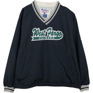 古着 90年代 チャンピオン Champion カレッジ Vネック ナイロンプルオーバー メンズL相当 ヴィンテージ/eaa634410
