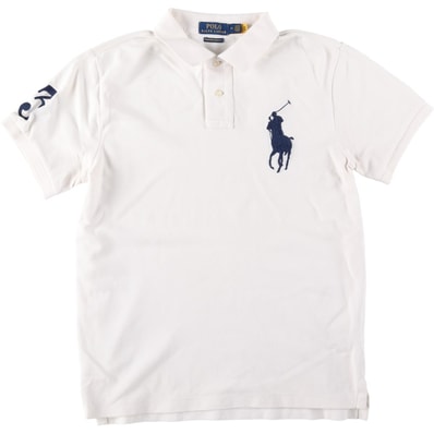 古着 ラルフローレン Ralph Lauren POLO RALPH LAUREN CUSTOM SLIM FIT ビッグポニー 半袖 ポロシャツ メンズM相当/eaa644772