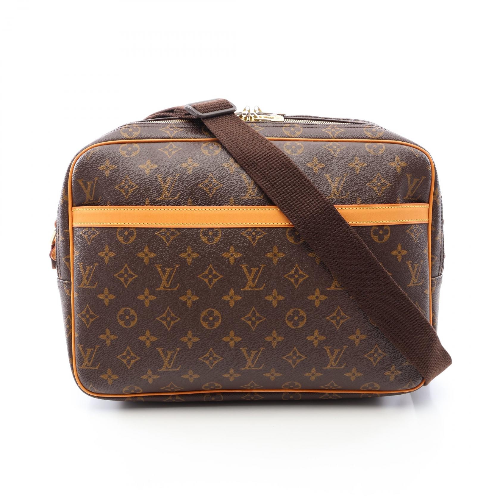 ルイ・ヴィトン LOUIS VUITTON リポーターGM モノグラム ショルダーバッグ バッグ PVCコーティングキャンバス レザー レディース ブラウン系 M45252 【中古】