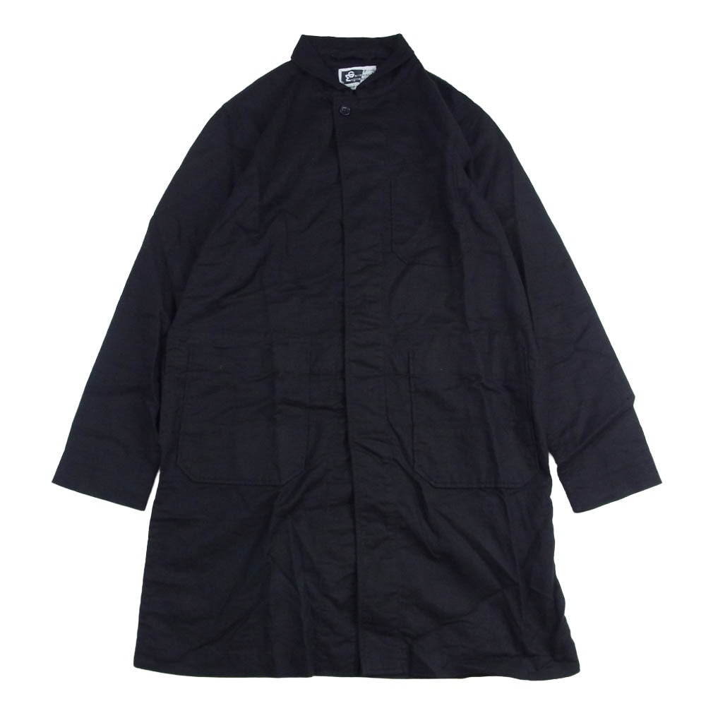 Engineered Garments エンジニアードガーメンツ USA製 コットンリネン マオカラー 長袖 シャツ ブラック系 1【中古】