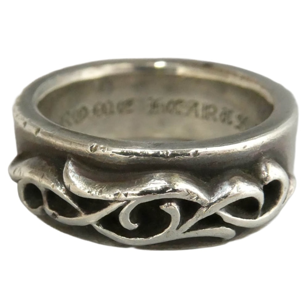 CHROME HEARTS クロムハーツ(原本有) DBL NARROW VINE BAND ダブル ナロー ヴァイン バンド リング シルバー系 23.5号【中古】
