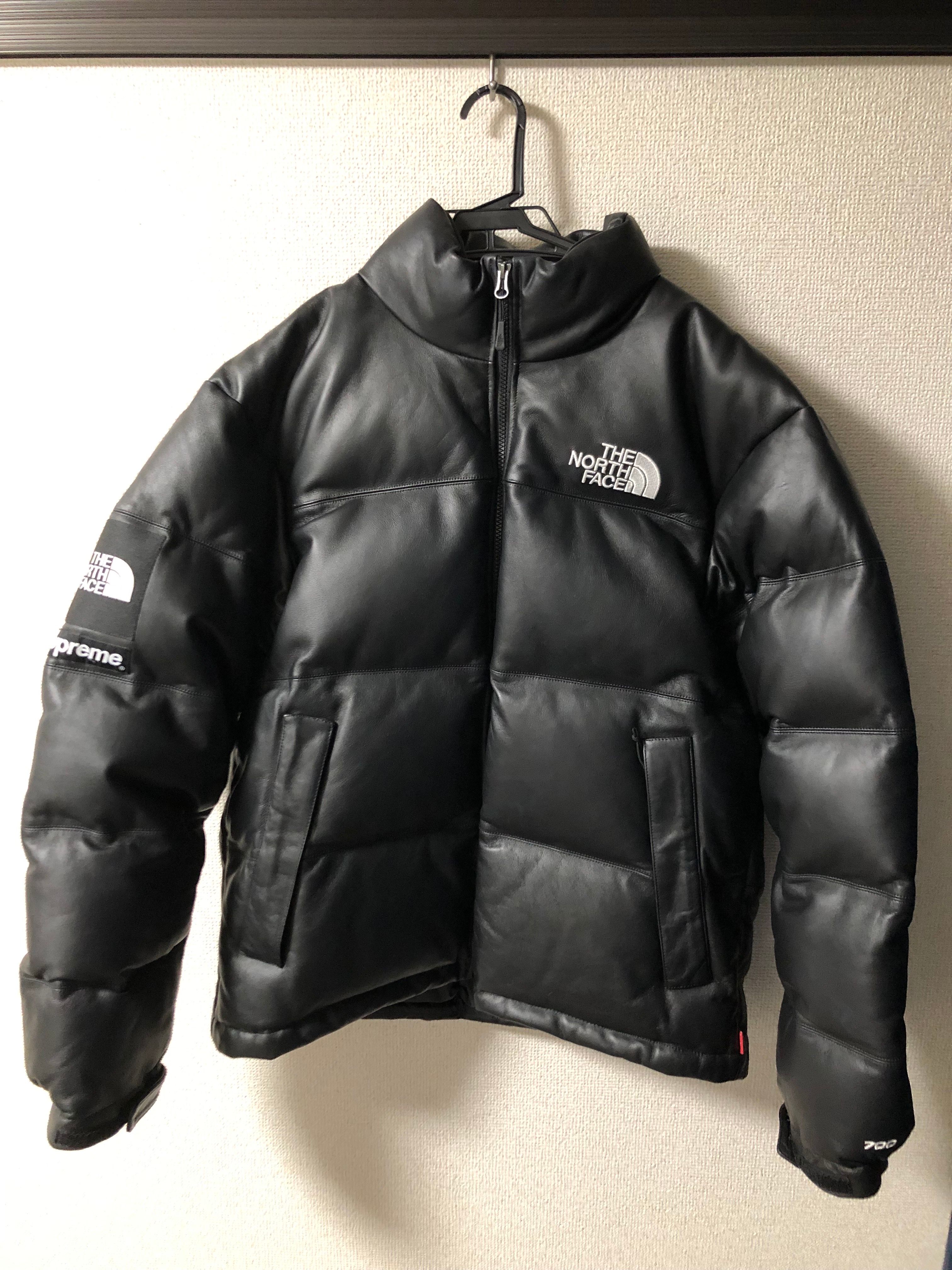 Supreme x The North Face Leather Nuptse Jacket "Black"