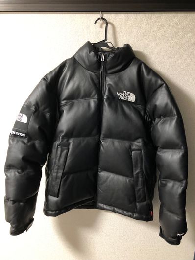 Supreme x The North Face Leather Nuptse Jacket "Black"