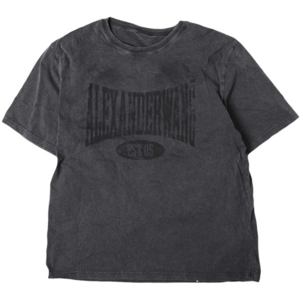 ALEXANDER WANG アレキサンダーワン 25SS GRAPHIC SHORT SLEEVE TEE シャドウロゴプリントTシャツ 4CC2251542 XL FADED BLACK 半袖 定価42,900円 トップス g27686