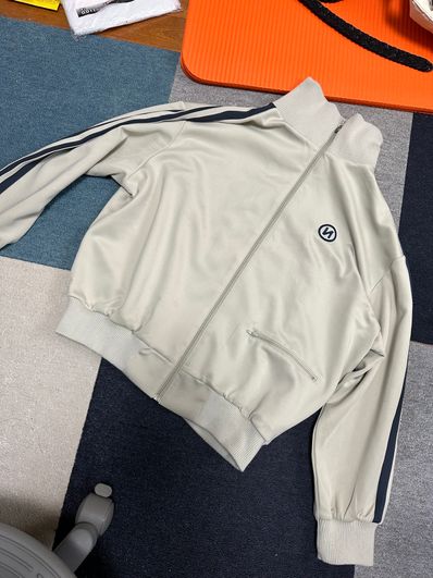 9090 N Logo Simple Track Jacket "Ivory"