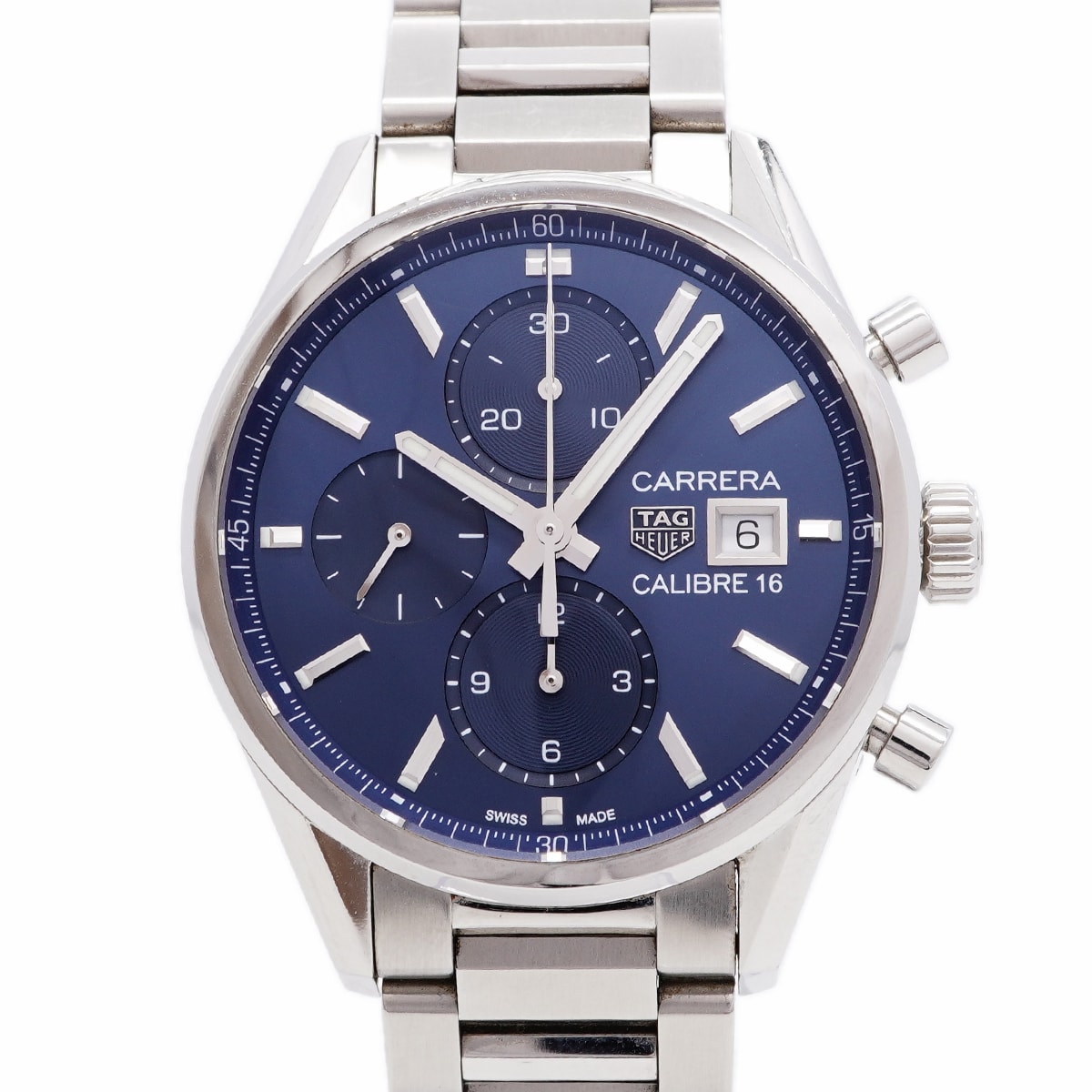 ★最終価格★SALE【6whb0136】タグホイヤー カレラ キャリバー16 CBK2112 青文字盤【中古】腕時計 メンズ