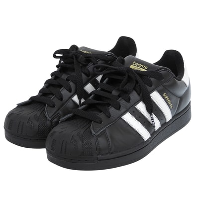 アディダス 美品 SUPERSTAR BEAMS スニーカー シューズ メンズ ブラック 26.5cm JR6484 8.5(US)