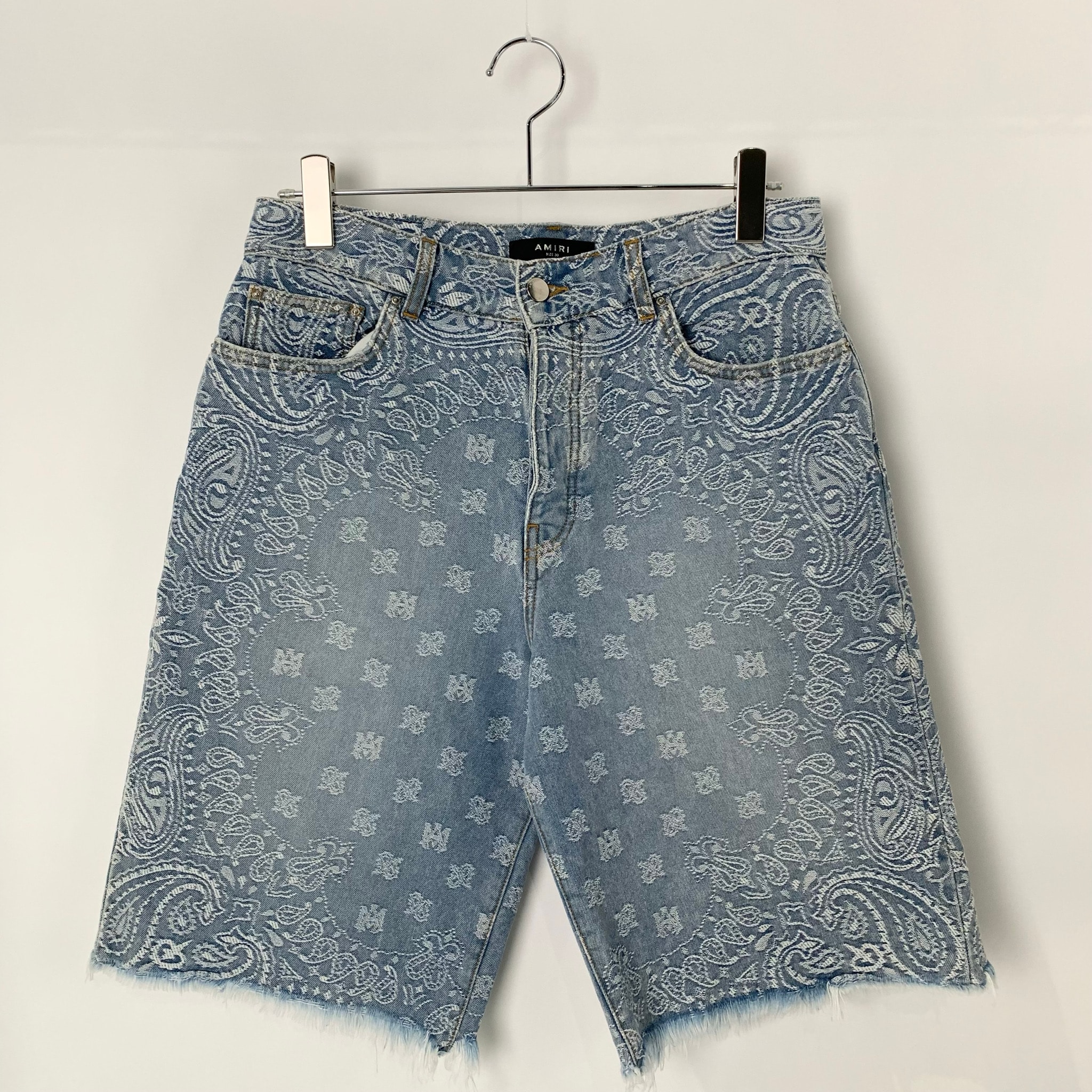 AMIRI Bandana Jacquard Skater Shorts "Perfect Indigo"