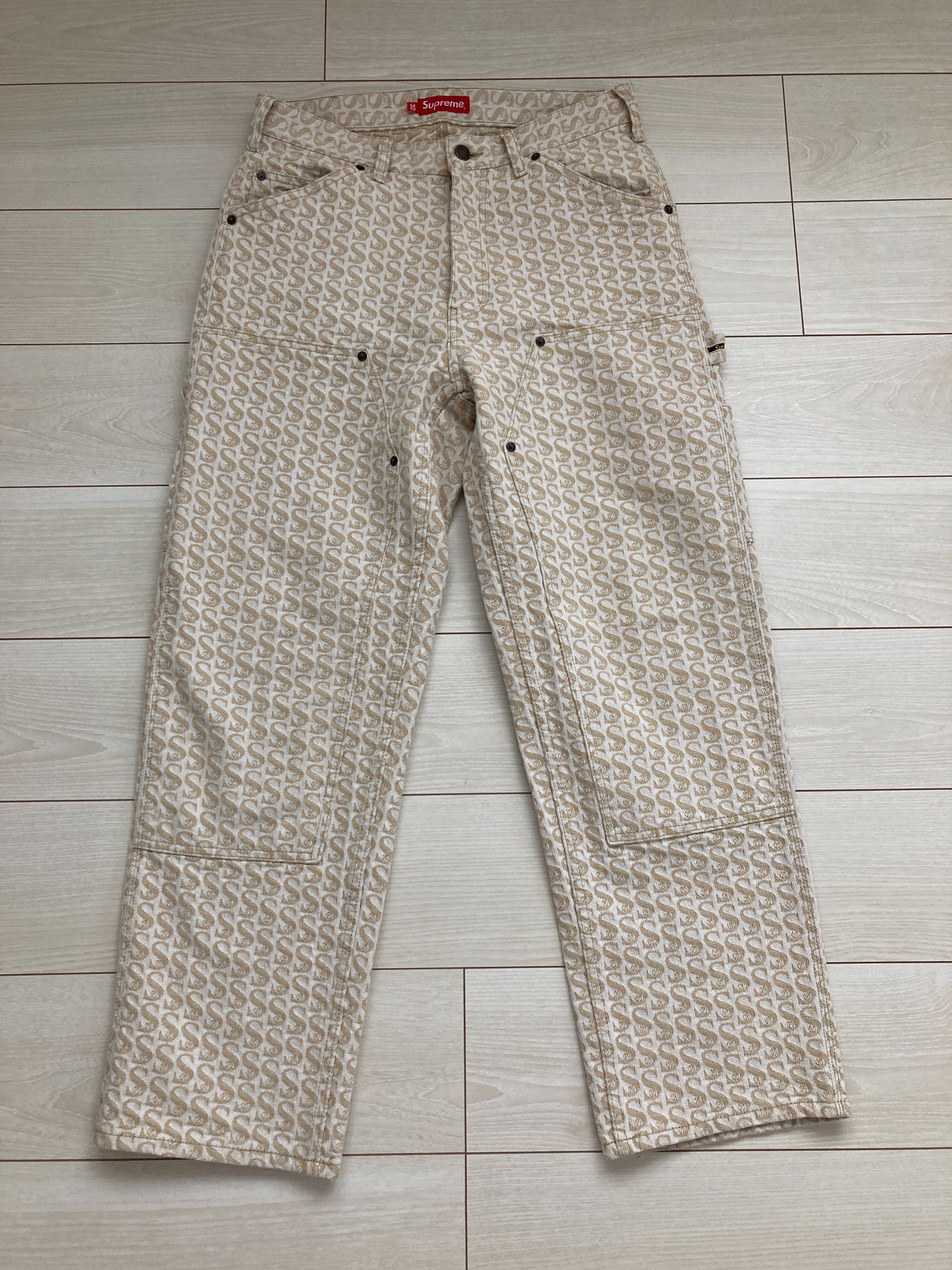 Supreme Monogram Double Knee Denim Painter Pant "Tan"