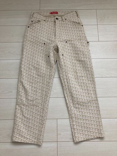 Supreme Monogram Double Knee Denim Painter Pant "Tan"