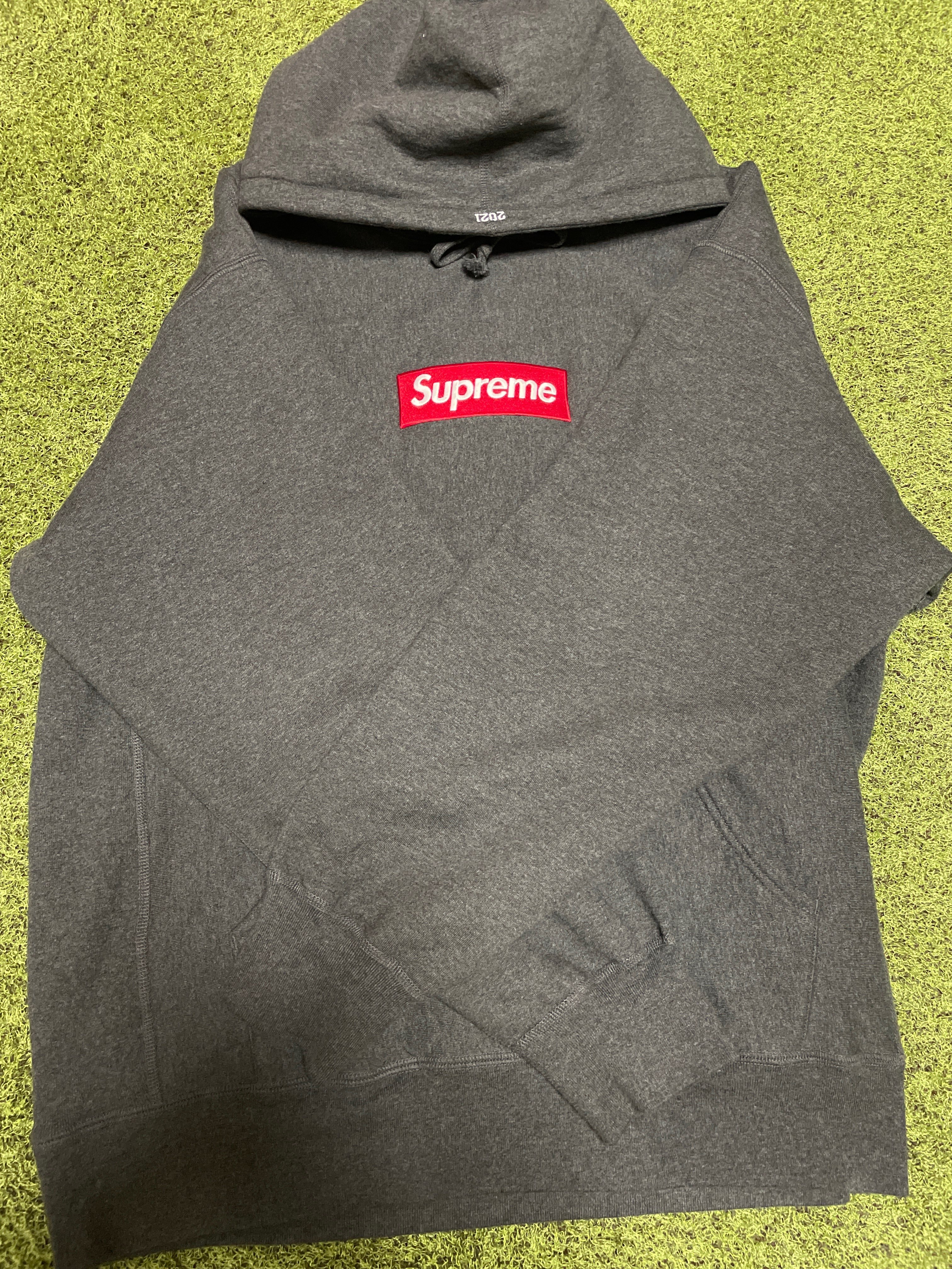 Supreme Box Logo Hooded Sweatshirt "Charcoal" (21FW)