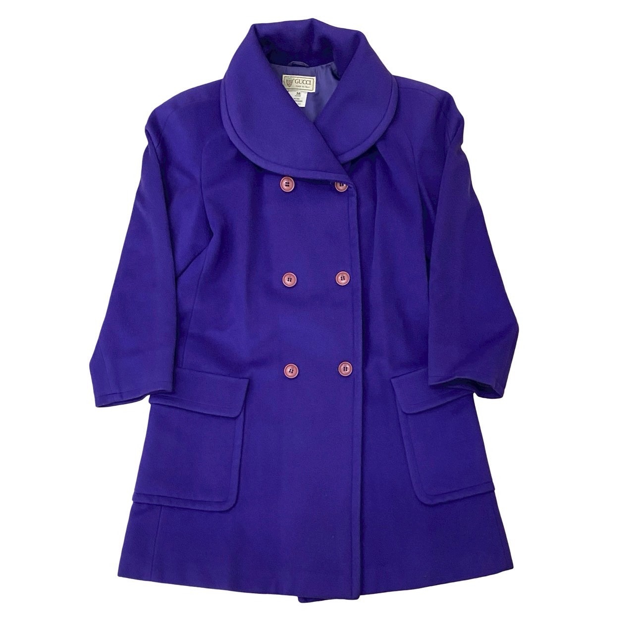 GUCCI グッチ ウール カシミヤ ピーコート パープル
4841e