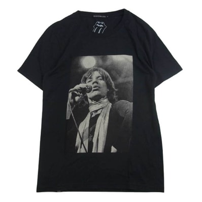 HYSTERIC GLAMOUR ヒステリックグラマー Tシャツ 0663CT09 XXX ROLLING STONES ローリング ストーンズ ミックジャガー プリント 半袖 Tシャツ ブラック系 S【中古】