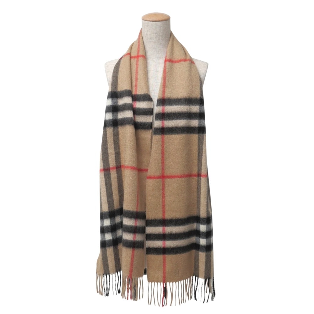 ■未使用品■BURBERRY バーバリー マフラー サイズ168×30cm チェック フリンジ  スコットランド製 20260916/RB0835