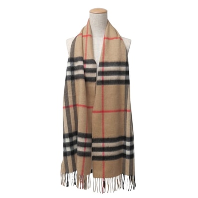 ■未使用品■BURBERRY バーバリー マフラー サイズ168×30cm チェック フリンジ スコットランド製 20260916/RB0835