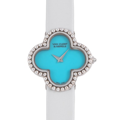 Van Cleef & Arpels ヴァンクリーフ&アーペル アルハンブラ 336574 ターコイズ K18WG【中古】