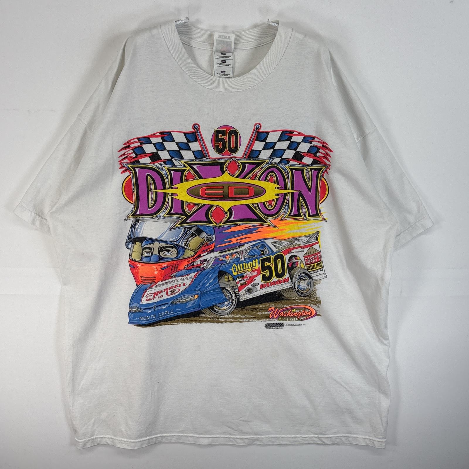 古着 フルーツオブザルーム FRUIT OF THE LOOM 半袖Tシャツ 両面 ラバープリント 大きいサイズ 車 デザイン 14041  ホワイト系 メンズ