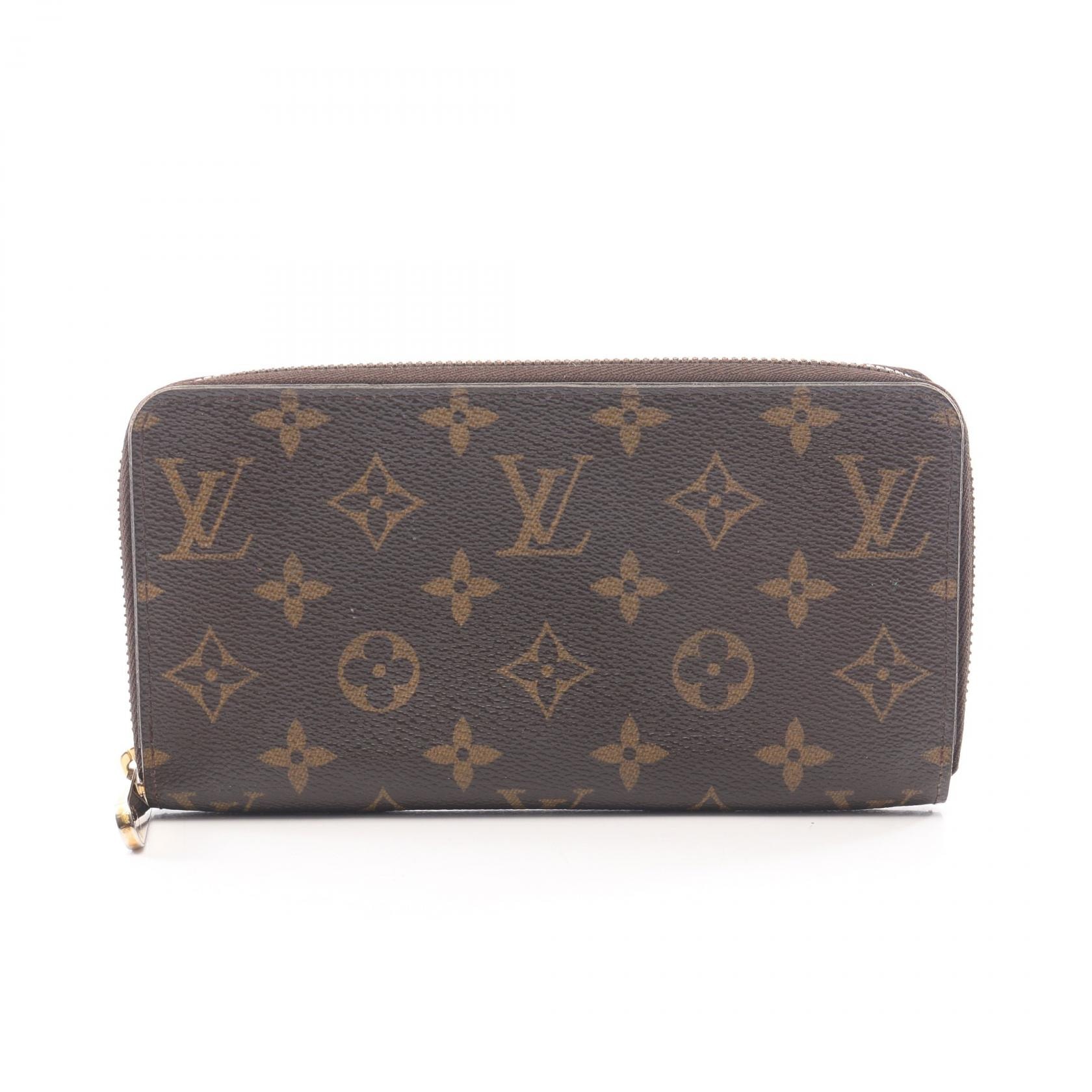 ルイ・ヴィトン LOUIS VUITTON ジッピーウォレット モノグラム ラウンド長財布 財布 PVC メンズ レディース ブラウン系 M60017 【中古】