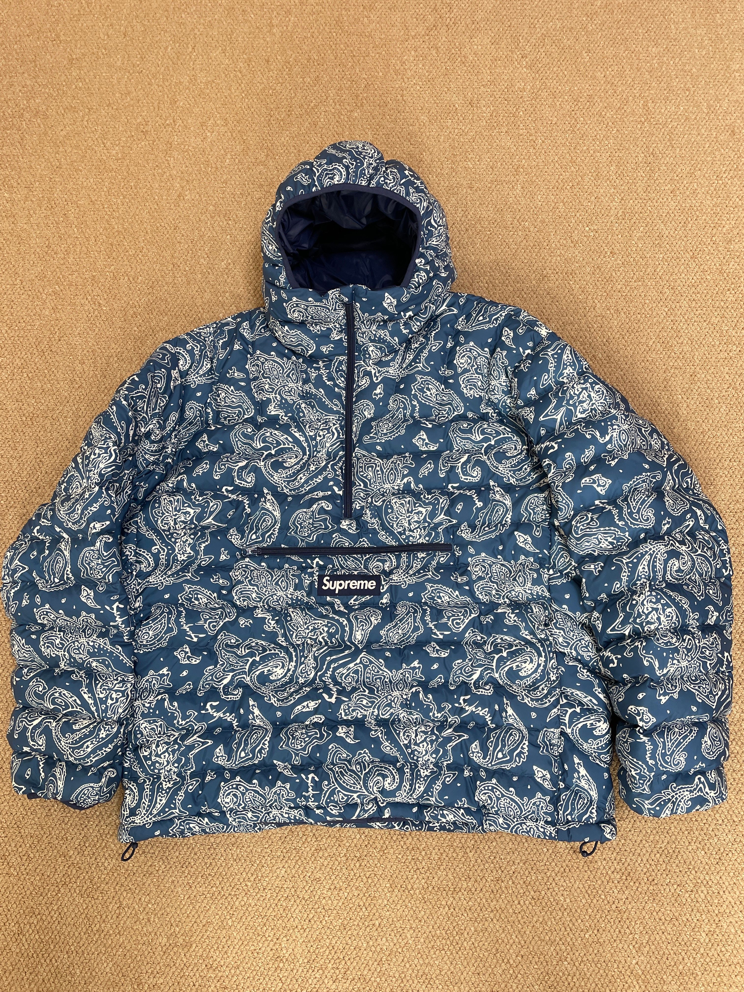 Supreme Micro Down Half Zip Hooded Pullover 