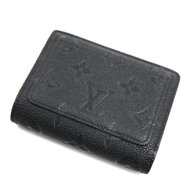 LOUIS VUITTON ルイ・ヴィトン ポルトフォイユ・クレア 二つ折り財布 モノグラム・アンプラント ノワール M80151 IC レディース【中古】【美品】