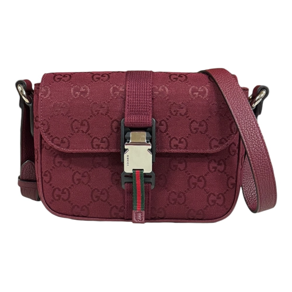 グッチ ショルダーバッグ GGキャンバス 802100 レッド メンズ GUCCI  中古